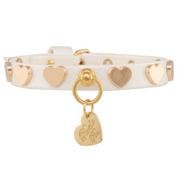 GOLDEN HEARTS STUDS COLLAR...