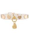 GOLDEN HEARTS STUDS COLLAR WHITE DORE/GOLD