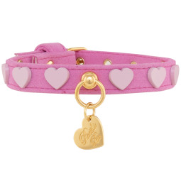 HEARTS STUDS COLLAR FUCHSIA...
