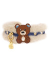 NOUNOURS CHATON FUR COLLAR COBALT/GOLD