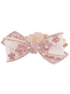 PINK DIAMOND PAPILLON BOW COLLAR CIPRIA SUEDE/GOLD