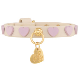PINK HEARTS STUDS COLLAR...