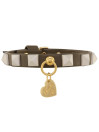 PYRAMIDS STUDS COLLAR MILITARY/GOLD