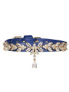 SISSI ZIRCON COLLAR COBALT/GOLD