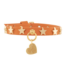 STARS STUDS COLLAR ORANGE/GOLD