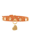STARS STUDS COLLAR ORANGE/GOLD