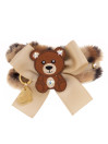 TEDDY CHATON LEOPARD FUR COLLAR CHAMPAGNE/GOLD