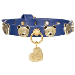 TEDDY STUDS COLLAR COBALT/GOLD