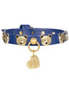 TEDDY STUDS COLLAR COBALT/GOLD