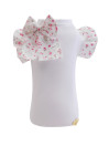 BLOOM BOW ROMANTIC TSHIRT WHITE