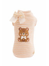 HONEY BEAR STRIPE TSHIRT PEACH