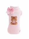 HONEY BEAR STRIPE TSHIRT PINK