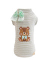 HONEY BEAR STRIPE TSHIRT PISTACCHIO