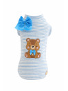 HONEY BEAR STRIPE TSHIRT SKY