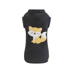 LITTLE FOX TSHIRT DENIM BLACK