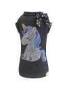 SPARKLING UNICORN TSHIRT DENIM BLACK