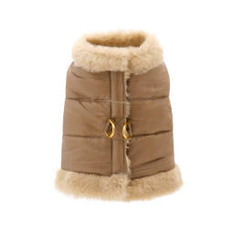 PADDED WARM VEST CAMEL