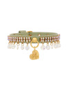 CRYSTAL CASCADE COLLAR MINT/GOLD