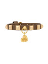 PYRAMIDS STUDS COLLAR CACAO DORE/GOLD