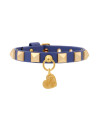 PYRAMIDS STUDS COLLAR SAPPHIRE/GOLD