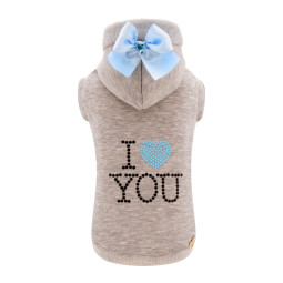 I LOVE YOU HOODIE BLUE