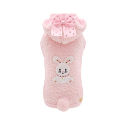 FLUFFY BUNNY HOODIE PINK