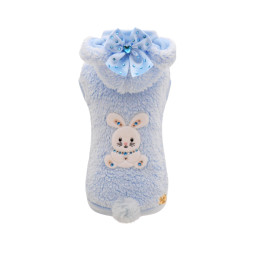FLUFFY BUNNY HOODIE SKY