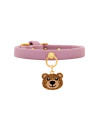 TEDDY CHARM COLLAR MAUVE GLITTER SUEDE/GOLD
