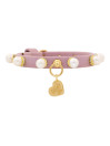 ROYAL PEARLS COLLAR MAUVE GLITTER SUEDE/GOLD