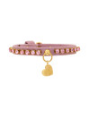 ROSE DIAMONDS COLLAR MAUVE GLITTER SUEDE/GOLD