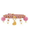 POM POM PEARL COLLAR MAUVE DORE/GOLD