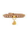 HONEY DIAMONDS CHAIN COLLAR CHAMPAGNE GLITTER SUEDE/GOLD
