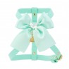 HEART SEW ON BOW HARNESS TIFFANY ECOLEATHER/GOLD