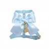 SATIN BOW HARNESS SKY ECOLEATHER/GOLD