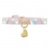 HEARTS COLLAR POWDER ROSE ECOLEATHER/GOLD