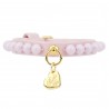 PEARLS COLLAR POWDER ROSE ECOLEATHER/GOLD