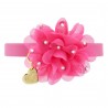 CHIC FLOWER COLLAR FUCSIA ECOLEATHER/GOLD