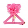 CHIC FLOWER HARNESS FUCSIA ECOLEATHER/GOLD