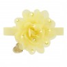 CHIC FLOWER COLLAR YELLOW ECOLEATHER/GOLD