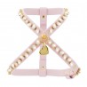 DIAMOND CHAIN HARNESS POWDER ROSE ECOLEATHER/GOLD