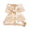 CHIC BOW HARNESS COOKIE ECOLEATHER/GOLD