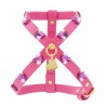 HEARTS HARNESS FUCSIA ECOLEATHER/GOLD