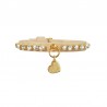 DIAMOND CHAIN COLLAR COOKIE ECOLEATHER/GOLD