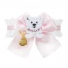 PRINCESS TEDDY COLLAR WHITE ECOLEATHER/GOLD