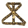 SIMPLE LEOPARD HARNESS ADJUSTABLE ALCANTARA/GOLD