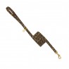 SIMPLE LEASH LEOPARD ALCANTARA/GOLD
