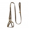 EASY UP LEASH LEOPARD ALCANTARA/GOLD