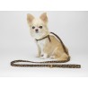 EASY UP LEASH LEOPARD ALCANTARA/GOLD