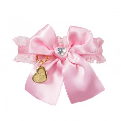 DENTELLE BOW COLLAR PINK...
