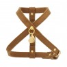 SIMPLE HARNESS COGNAC ALCANTARA/GOLD